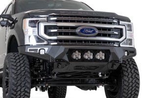 Ford F250 Front Bumper - Addictive Desert Designs - Bomber - Hammer Black with Satin Black panels - `17-`20